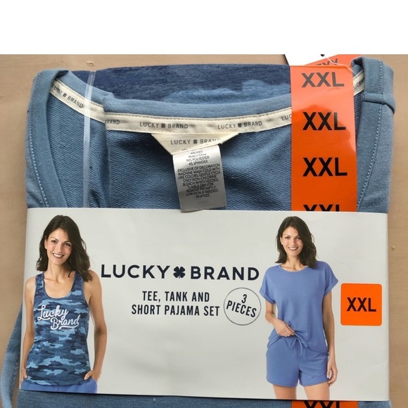 Lucky Brand 3-Piece PJ Sets—Includes Tee, Tank & Shorts - Picture 2 of 4